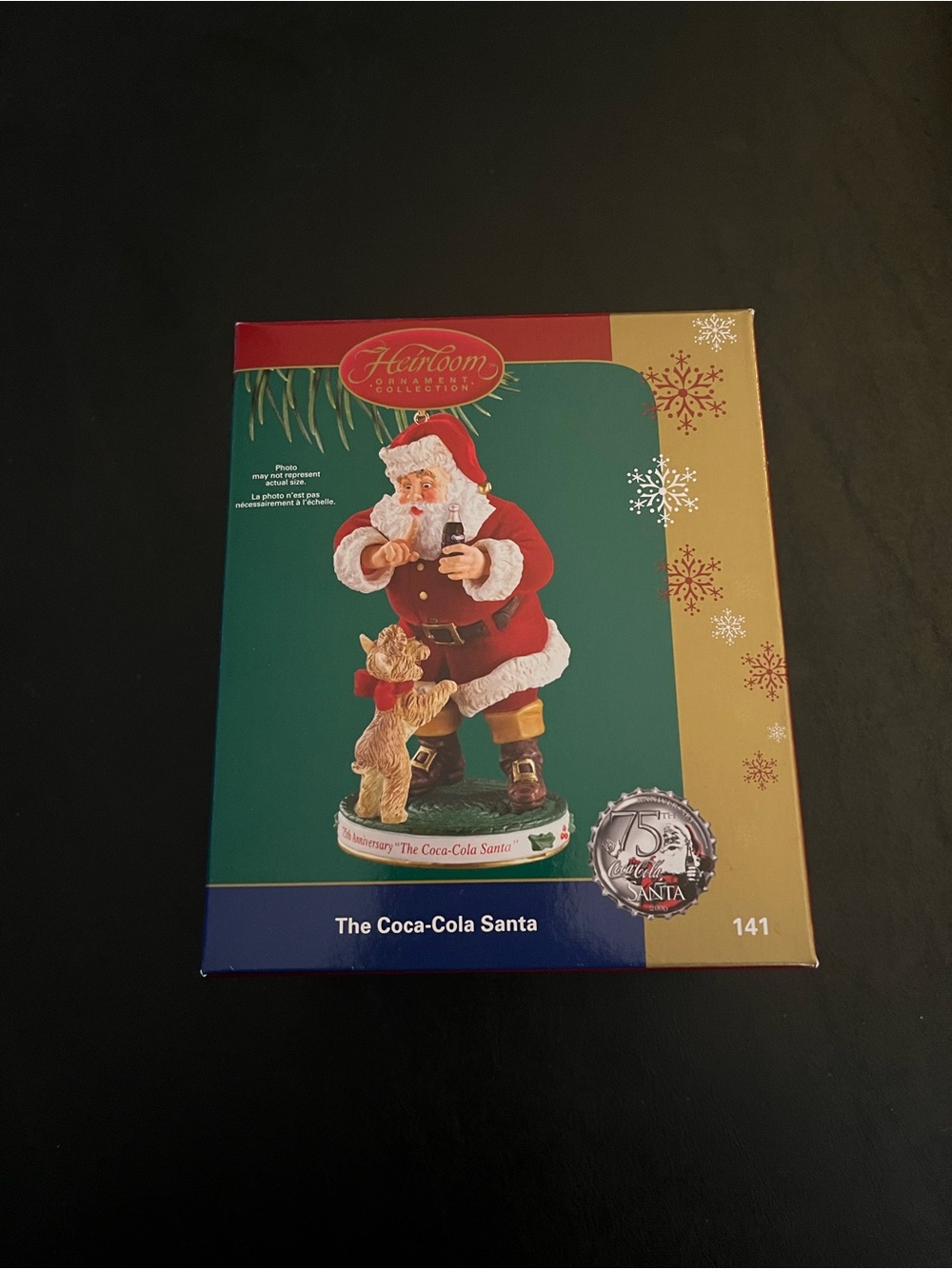 Carlton 75th Anniversary The Coca Cola Santa #141 Coca Cola Ornament 2006 NEW!